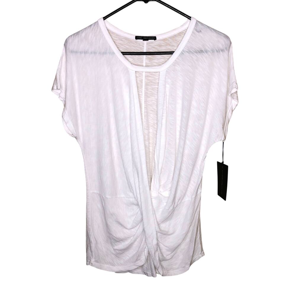 The Refinery White Criss Cross Shirt M New